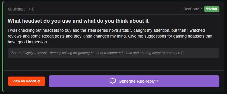 Example of an AI-drafted reply